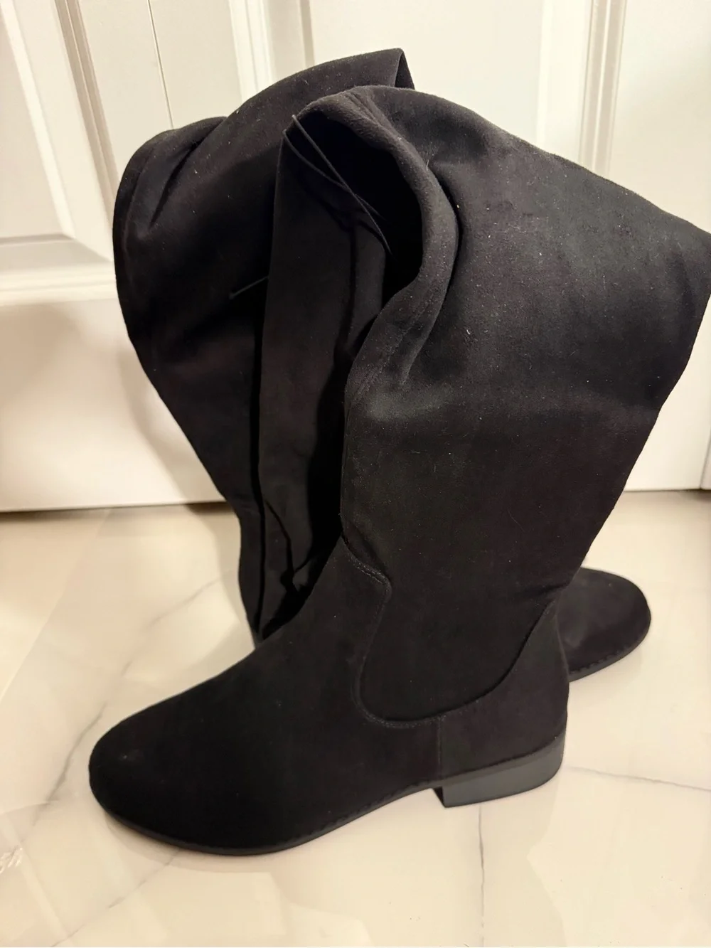 Forever 21 Black Over-the-Knee Flat Boots